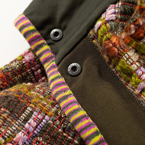 Missoni mixed wool metallic plaid long knit coat - Picture 5 of 9